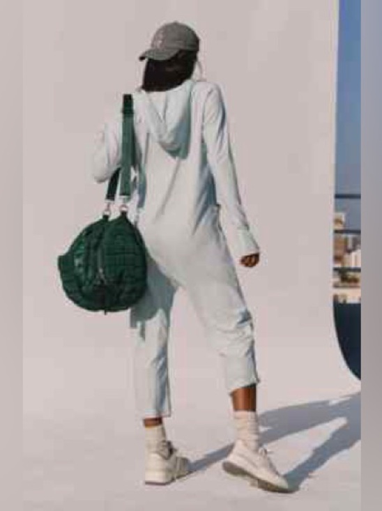 Free People Movement Hot Shot Long Sleeve Jumpsuit Arctic Snow Medium - Picture 3 of 4